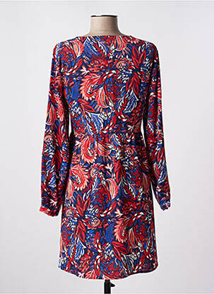Robe courte coupe fluide manches longues bleu ONLY femme