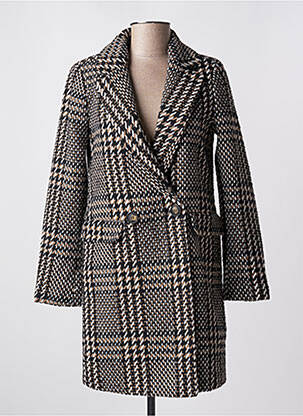 Manteau long coupe droite sans capuche noir ONLY femme