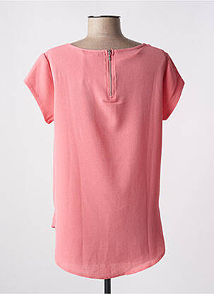 Blouse légère et transparente manches courtes rose ONLY femme