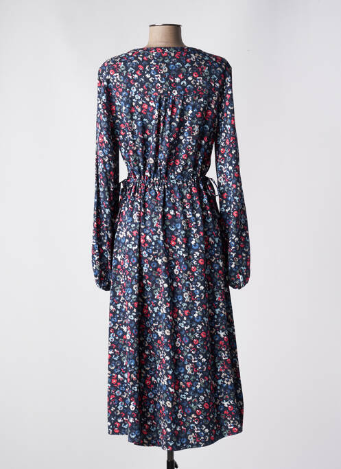 Robe mi-longue imprimé fleurs manches longues bleu CECIL femme