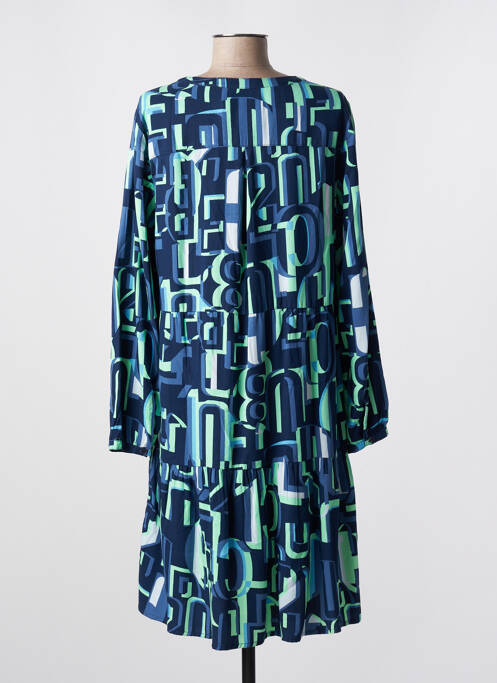 Robe mi-longue manches longues manches longues bleu CECIL femme
