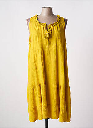 Robe mi-longue jaune LA PETITE NÎMOISE pour femme