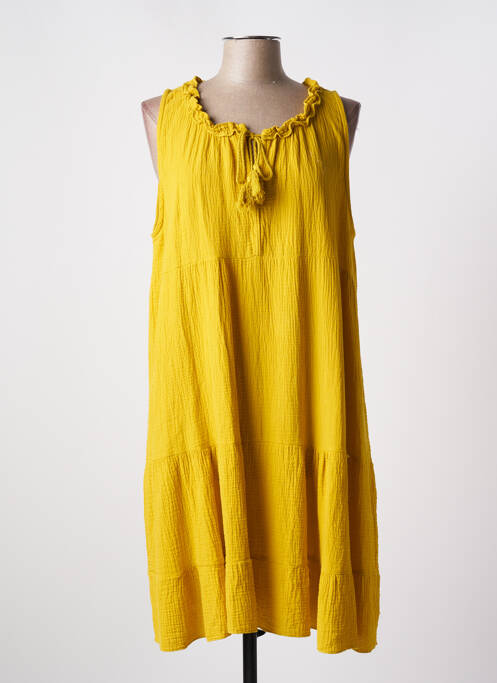 Robe mi-longue jaune LA PETITE NÎMOISE pour femme