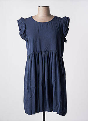 Robe courte manches courtes manches courtes bleu LA PETITE NÎMOISE femme