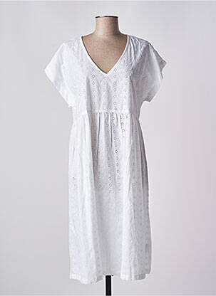 Robe mi-longue blanc ÉTYMOLOGIE pour femme