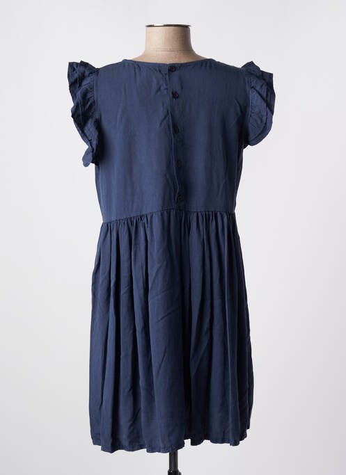Robe courte manches courtes manches courtes bleu LA PETITE NÎMOISE femme