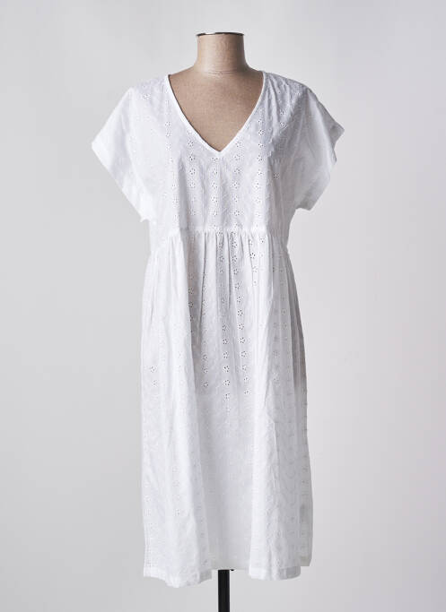 Robe mi-longue blanc ÉTYMOLOGIE pour femme