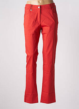 Pantalon droit taille élastique orange AGATHE & LOUISE femme