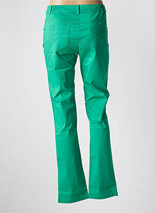 Pantalon droit fermeture zippée sous rabat boutonné vert AGATHE & LOUISE femme