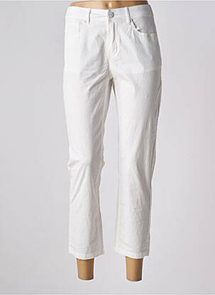Pantacourt coupe droite blanc S.QUISE femme