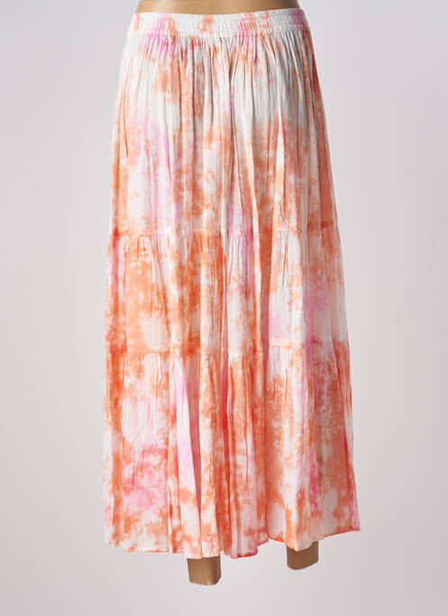 Jupe mi-longue orange L'ATELIER D'ANNA pour femme