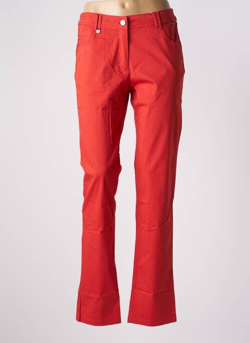 Pantalon droit orange AGATHE & LOUISE pour femme