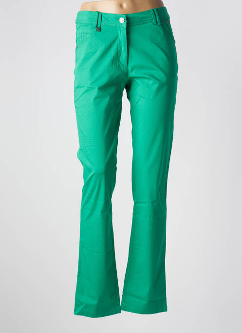 Pantalon droit vert AGATHE & LOUISE pour femme