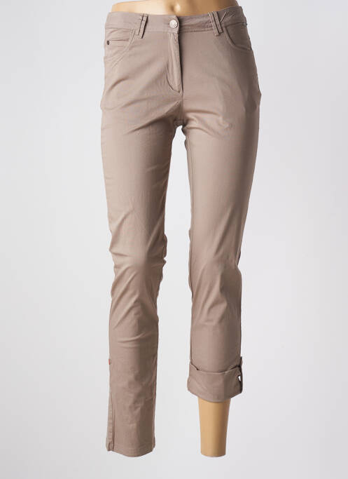 Pantalon slim beige AGATHE & LOUISE pour femme