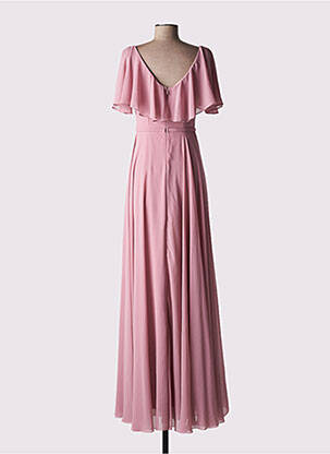 Robe longue manches courtes manches courtes rose C'FAIT POUR VOUS femme