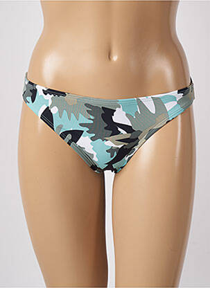 Bas de maillot de bain effet matière satinée culotte vert ESPRIT femme