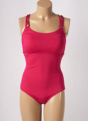 Maillot de bain 1 pièce effet matière satinée haut soutien-gorge avec mousse de rembourrage amovible rose ESPRIT femme