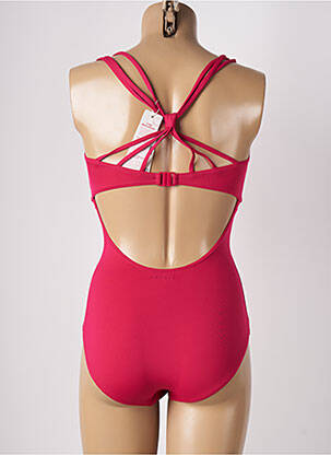 Maillot de bain 1 pièce effet matière satinée haut soutien-gorge avec mousse de rembourrage amovible rose ESPRIT femme