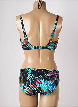 Maillot de bain 2 pièces stretch haut soutien-gorge emboitant noir OLYMPIA femme