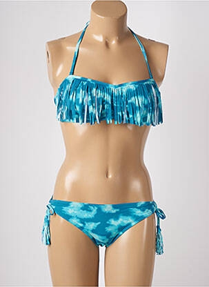 Maillot de bain 2 pièces stretch haut bandeau bleu ESPRIT femme
