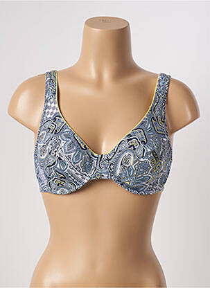 Haut de maillot de bain stretch haut soutien-gorge emboitant bleu ESPRIT femme