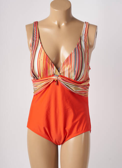 Maillot de bain 1 pièce orange DEIDAD pour femme