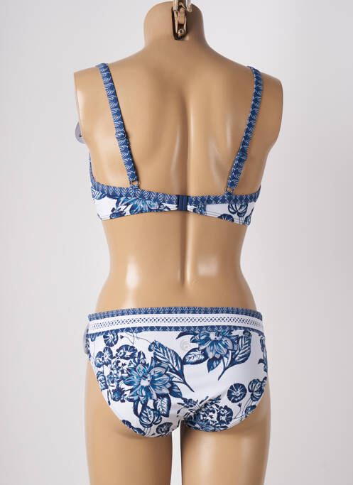 Maillot de bain 2 pièces bleu OLYMPIA pour femme