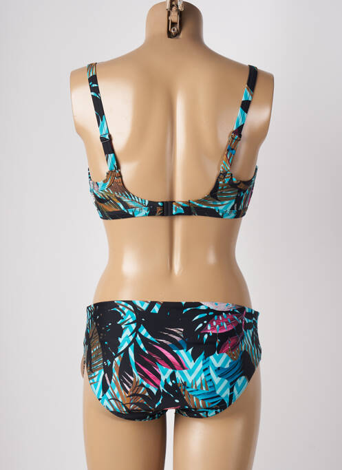 Maillot de bain 2 pièces stretch haut soutien-gorge emboitant noir OLYMPIA femme