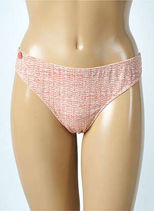 Tanga effet matière satinée orange MARIE JO femme