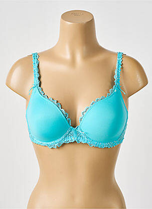 Soutien-gorge effet matière satinée haut soutien-gorge moulé bleu MARIE JO femme