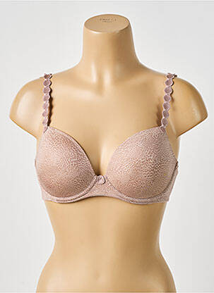 Soutien-gorge effet matière satinée haut soutien-gorge moulé marron MARIE JO femme