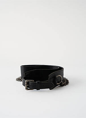Ceinture effet matière satinée noir NUE 1904 homme