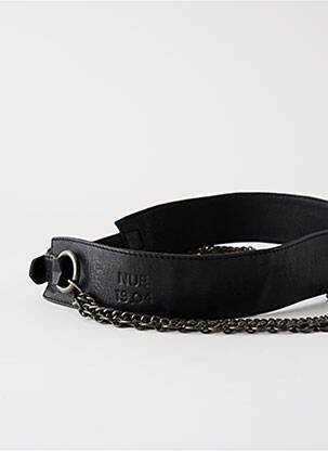 Ceinture effet matière satinée noir NUE 1904 homme
