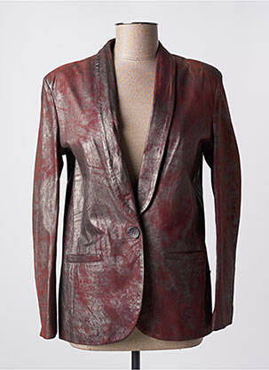 Veste en cuir poches rouge GIORGIO BRATO femme