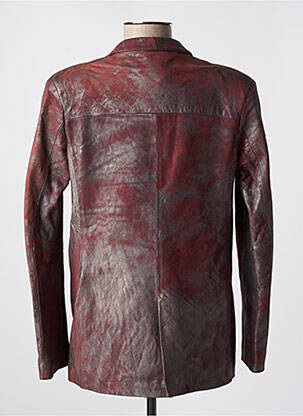 Veste en cuir poches rouge GIORGIO BRATO femme