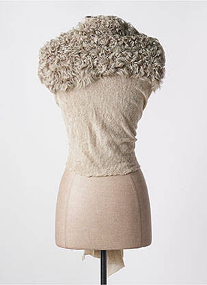 Gilet cache-cœur tissage chiné beige CUTULI CULT femme