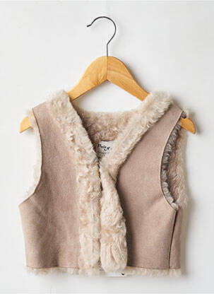 Gilet sans manche coupe cintrée beige PETIT NORD fille