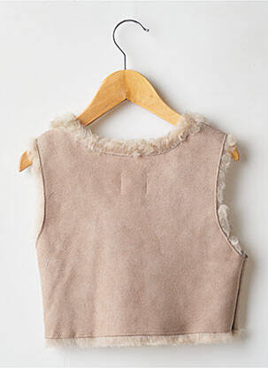 Gilet sans manche coupe cintrée beige PETIT NORD fille
