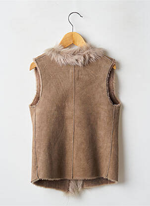 Gilet sans manche coupe cintrée beige PETIT NORD fille