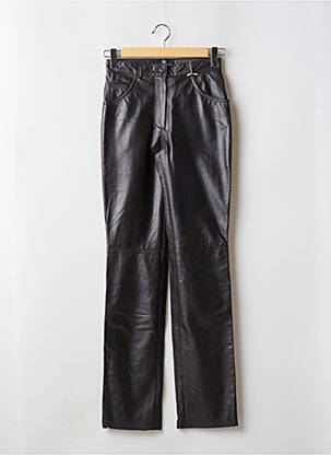 Pantalon slim taille normale taille normale marron LA CANADIENNE femme