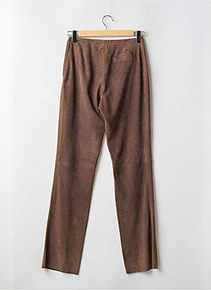 Pantalon droit stretch taille normale marron CANADIENNE GRIFFES femme