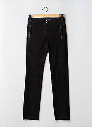 Pantalon slim stretch taille normale noir CANADIENNE GRIFFES femme