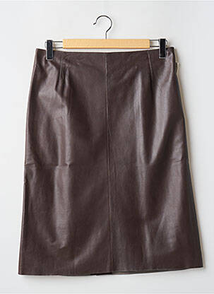 Jupe mi-longue doublure textile marron VESPUCCI femme