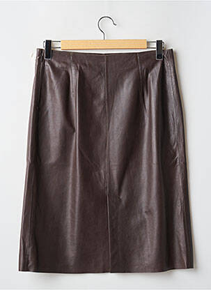 Jupe mi-longue doublure textile marron VESPUCCI femme