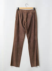 Pantalon droit marron CANADIENNE GRIFFES pour femme seconde vue