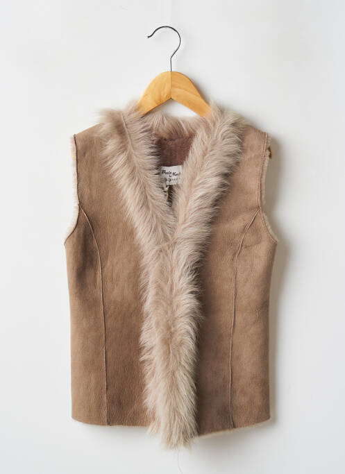Gilet sans manche beige PETIT NORD pour fille