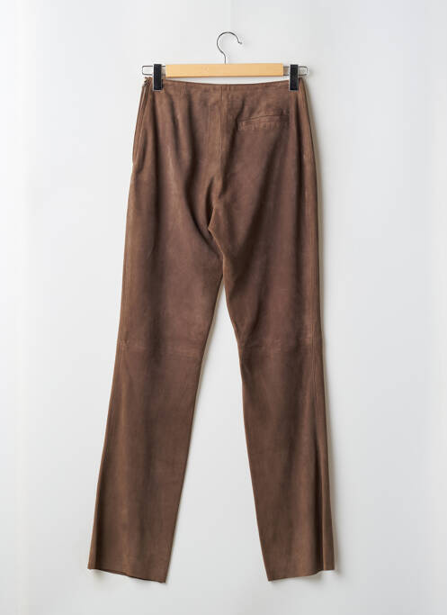 Pantalon droit marron CANADIENNE GRIFFES pour femme