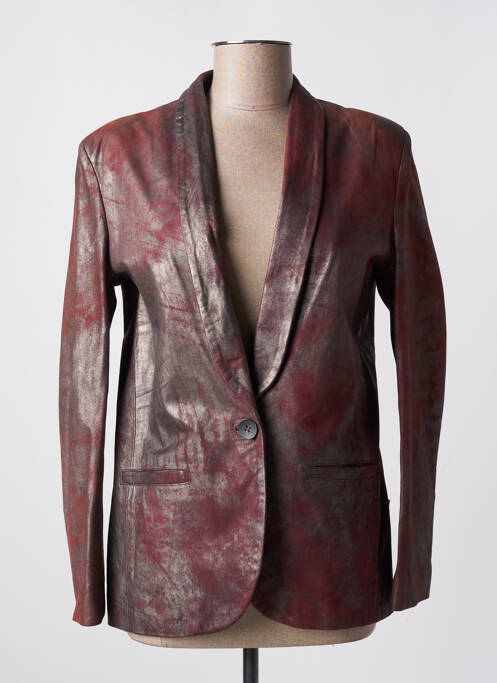 Veste en cuir rouge GIORGIO BRATO pour femme