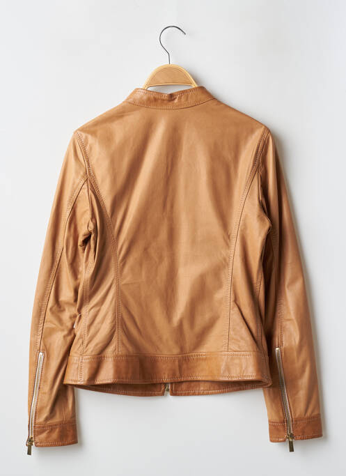 Veste en cuir marron LA CANADIENNE pour homme