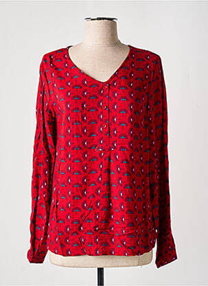 Blouse imprimé fantaisie manches longues rouge AGATHE & LOUISE femme